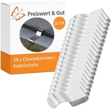 20 x Kabelschelle B12 mm Chassisklemme L28 mm Kabelklammer D0,6mm Klemmschelle