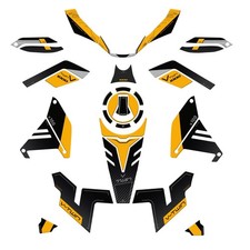 Set 3D Aufkleber Motorrad