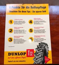 Blechschild  DUNLOP Agrar Reifen TRAKTOREN Schlepper Landwirtschaft Werkstatt