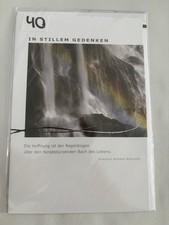 Trauerkarte mit Umschlag " In stiller Gedenken " Beileidskarte  / PKNr.1 -40