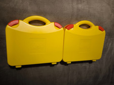 ""Lego 2 SORTIERKOFFER - GELB ORANGE - FÄCHER -GEBRAUCHT""