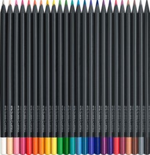 FABER CASTELL Farbstifte Buntstifte Black Edition 12 24 36 Farben + neon,pastell