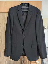 Sakko Jacket  Anzug - Gr. 90 - J. Philipp Schwarz Nadelstreifen wie neu