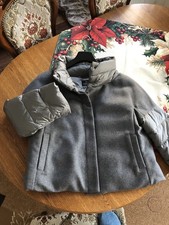 Damen Daunenjacke Grau Kurz