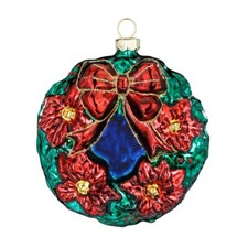 Weihnachtskranz glas 9cm - glas,