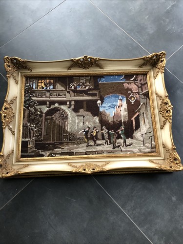 Antiker rahmen mit gobelin - rahmen,
