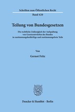 Teilung von Bundesgesetzen