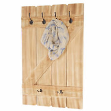 Wandgarderobe HWC-D13, 6 Haken 91x60cm, Kiefer, Garderobe Garderobenpaneel