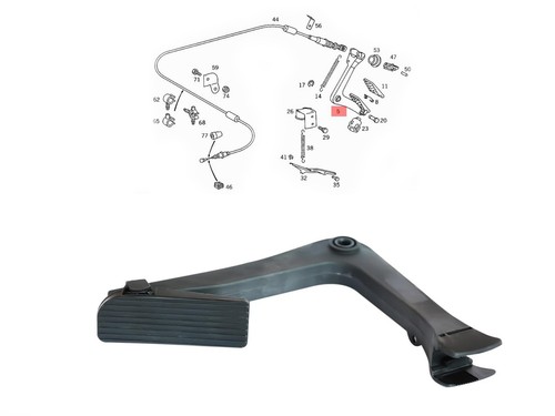 Gas pedal gestänge - gas,