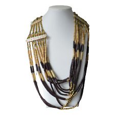 Antike massive Halskette Folklore Tribal-Schmuck Knochenkette Sammlerstück