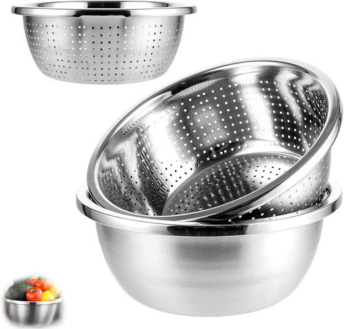 Edelstahl küchen sieb set - edelstahl,