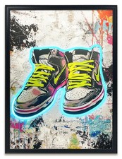 Bild SNEAKER VIEW BHT 50x70x3.50 cm bunt Kunstdruck Gemälde Wandbild