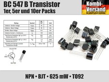 BC 547 B Bipolar Transistor NPN TO-92 BJT BC547 B Verstärken Schalten löten