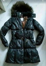 Esprit Daunenjacke Langjacke/Mantel Kaputze mit Fell in Dunkelblau Farbe Gr.M/38