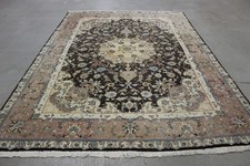 Antik handgeknüpfter perser tabriz wolle Seide auf Seide Teppich 205 x 148 cm