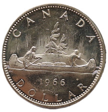 KANADA: 1 Dollar 1966
