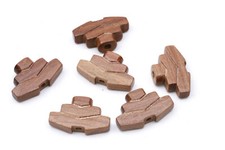  Tuner Buttons (6) Imperial "American Walnut" by Hailwood fits Grover/Hipshot