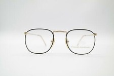 Vintage Trend Company TC 250 Schwarz Gold Oval Brille Brillengestell NOS