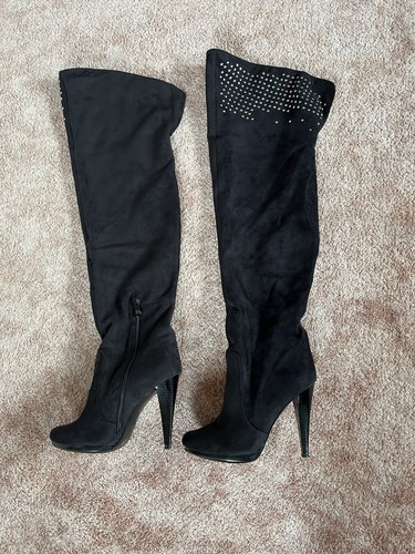 Overknee stiefel schwarz - overknee, stiefel,