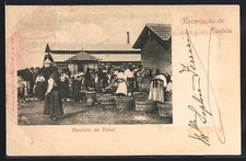 Lisboa, Mercado do Peixe, Ansichtskarte 1901 