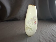 Tirschenreuth Blumenvase Cremefarben  Blumen dekor 50 er