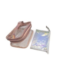 LecylankEr Kosmetiktasche Transparent 2Stück Durchsichtig Kulturbeutel Make-up B