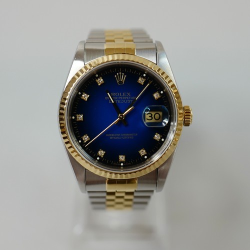 Rolex datejust blau diamant - rolex,