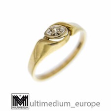 333 Gelbgold Diamant Fingerring 8k yellow gold diamond ring 8 Karat