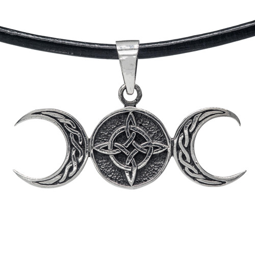 Colgante triple luna con - , nudo
