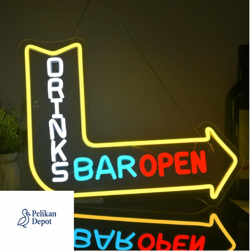 Neon schild baröffnung - schild,