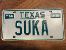 *SUKA* | USA Kennzeichen | mit