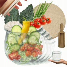 370ml Glasses with Wooden Base