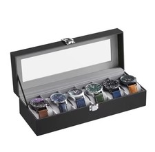 SONGMICS Uhrenbox für 6