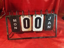 Alter Ewiger Dauerkalender Kalender Metall Vintage (5683)