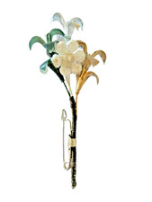 Hochzeitsanstecker für den Bräutigam oder Trauzeugen, zum Brautstrauss