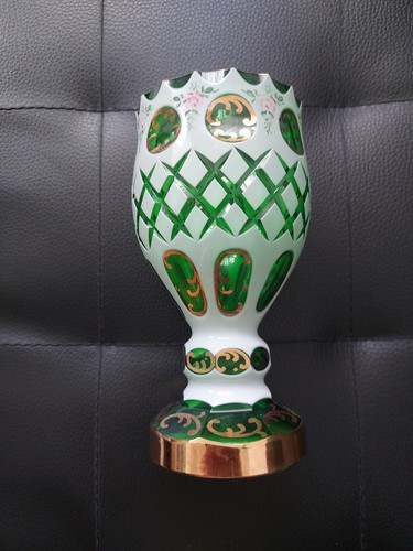 Bohemia überfangglas vase - Überfangglas,