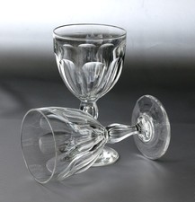 2 Stück Val St.Lambert Weingläser, Lufteinschluss im Nodus, H. ~ 16,5cm, ~1950er