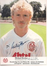 Autogramm Michael Becker Fußballspieler Mainz 05 Originalunterschrift