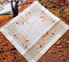 Tischläufer, Stickerei  Herbstlaub, Leinenoptik,  verschied.Größen  Firma Raebel