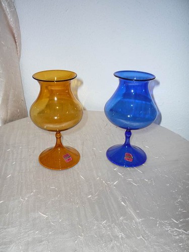 Kelch vase rauchglas - 2x,