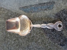 Sieblöffel, Streulöffel, Alpakasilber, alt, Top-Zustand (für Puderzucker z.B.)