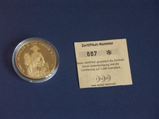 Medaille 999Silber vergoldet