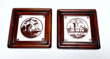 Fliese Kachel Delft Holland - 2 Fliese im Rahmen von Original Castle Furniture