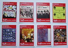 Set of 8 BEATLES RARITIES trade cards - RED 'Fan Club Christmas Records' - gift