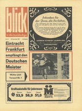 Programm Blick in die Bundesliga Eintracht Braunschweig Eintracht Frankfurt 1967