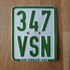Moped Mofa Roller Nummernschild Kennzeichen 347 VSN - 1989 für Sammler