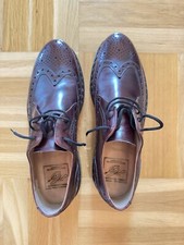 Heinrich Dinkelacker Buda Full-Brogue Herrenschuhe UK Größe 9 Bordeauxrot