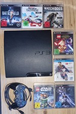 Sony PlayStation 3 PS3 Slim Konsole, 320 GB, Inkl. Controller und Spiele