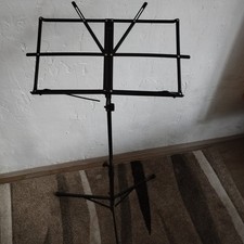 Notenständer klappbar höhenverstellbar bis ca. 125cm mit Tasche Metall schwarz