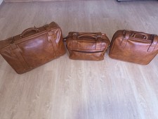 Exklusives Vintage Echtleder Kofferset 3-teilig